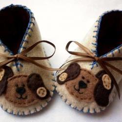 Baby Boy Booties With Cute..